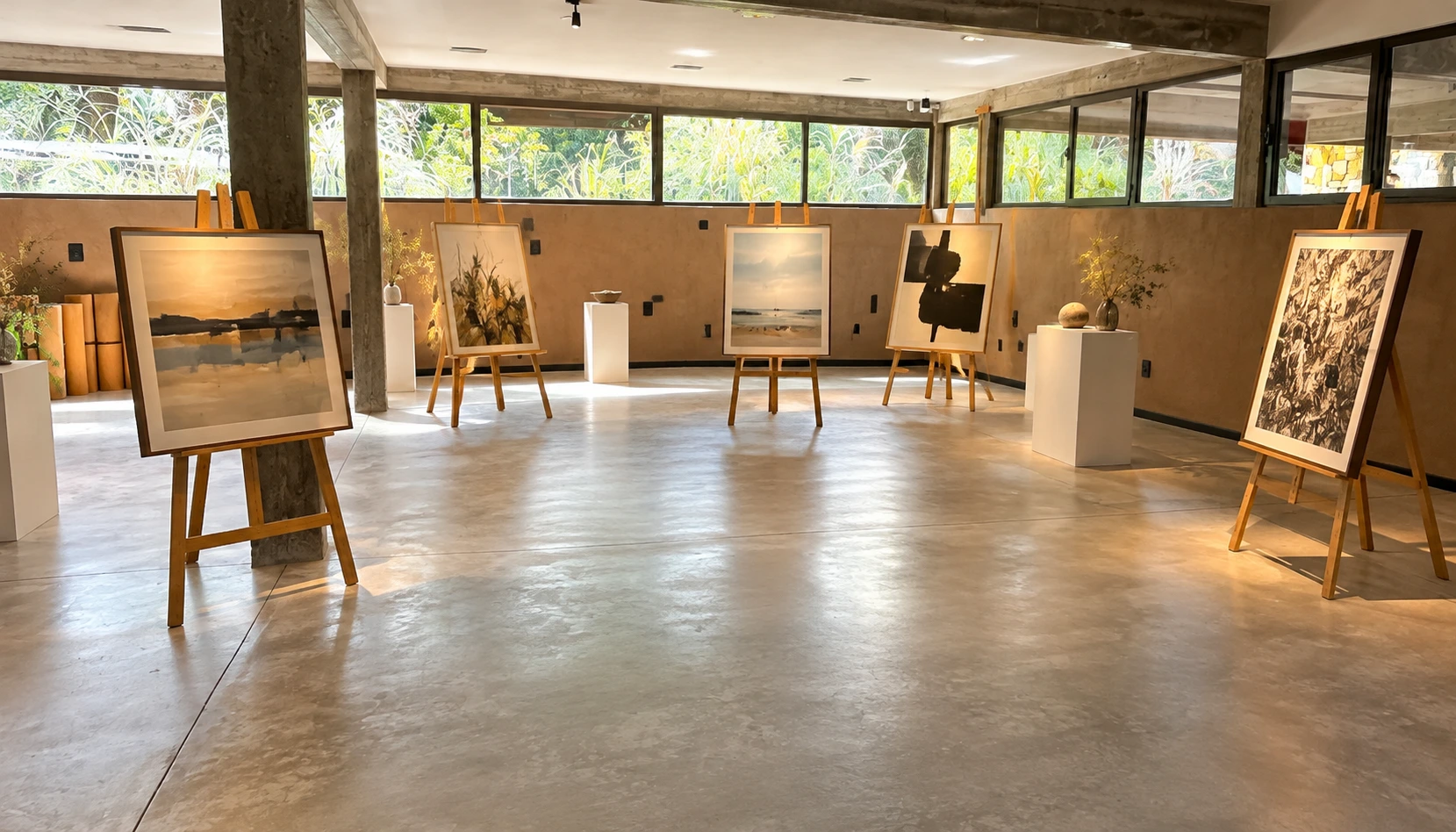 salon usos multiples muestra arte village de las pampas